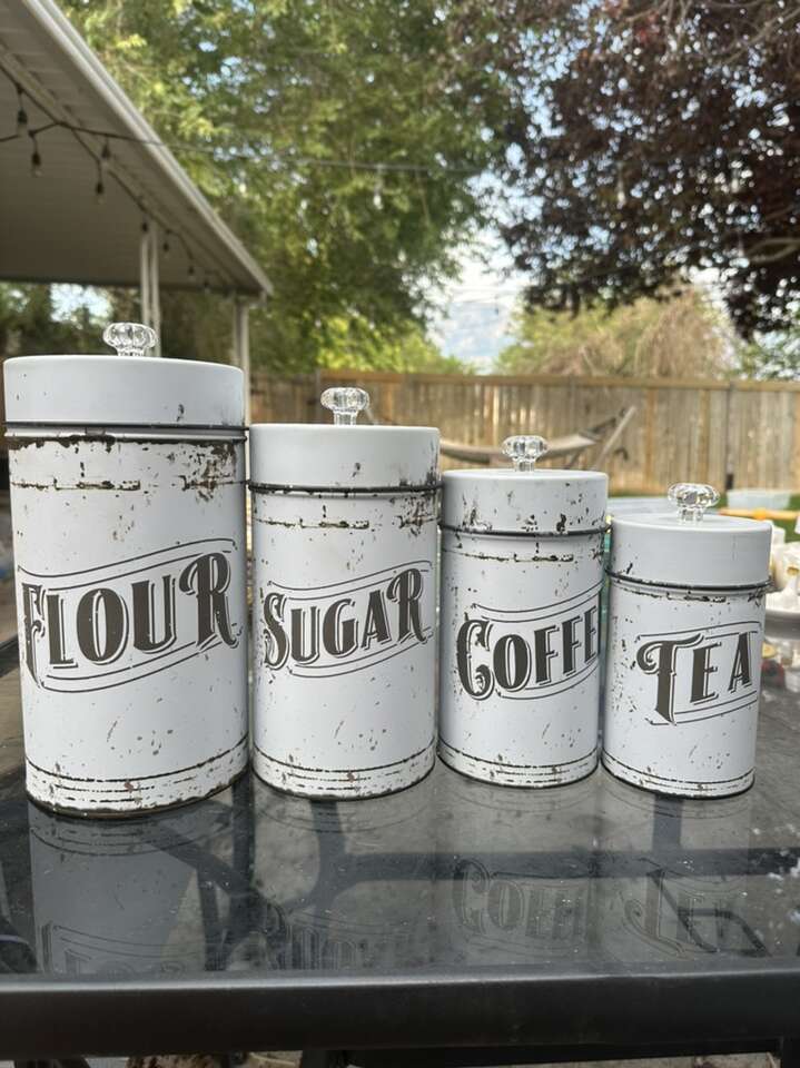 Rustic Flour, Sugar, Coffee, Tea Tins