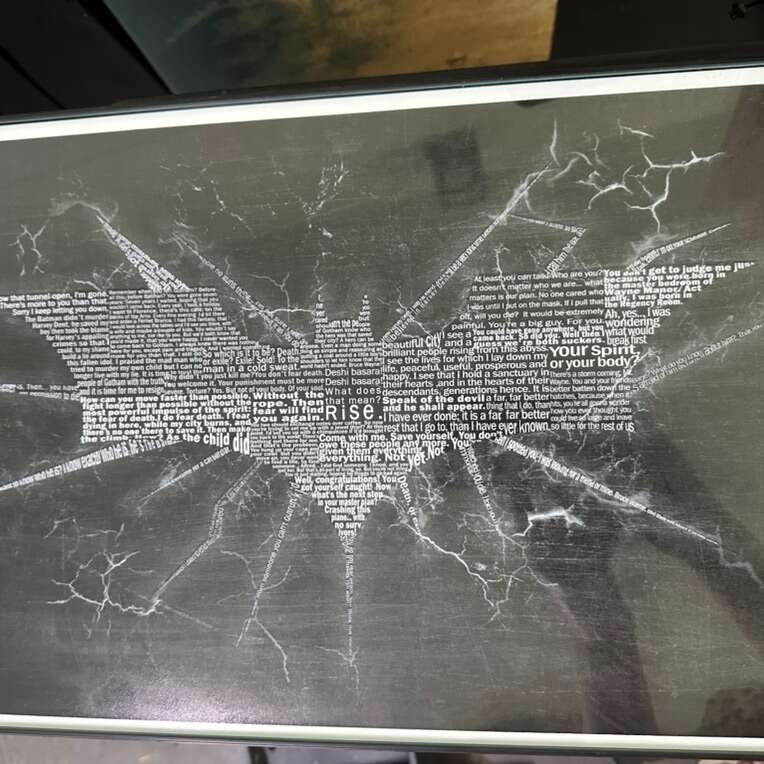Framed Batman Word Art