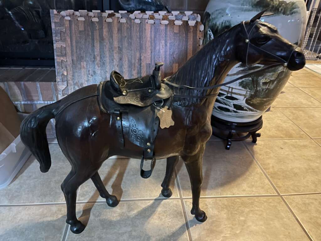 Leather Horse Statue