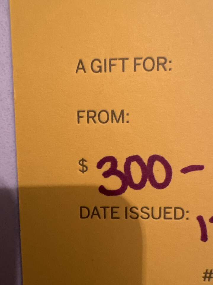 Yellow Rose Tattoo Gift Card $300