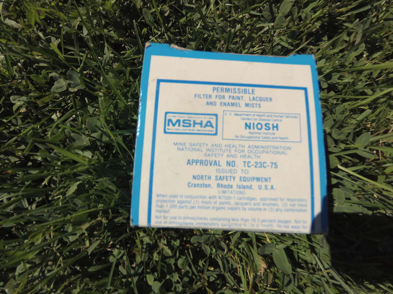 Chemical Cartridge Filters for Respirator