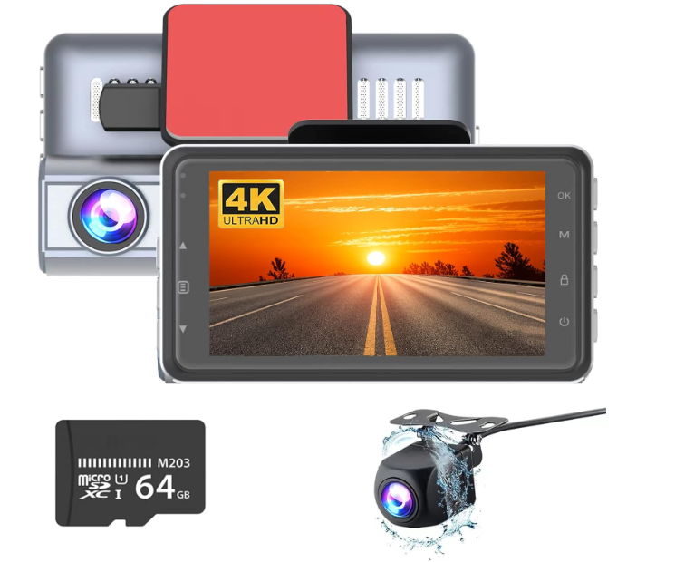 brand new in box Front and Rear 4K Dash Cam