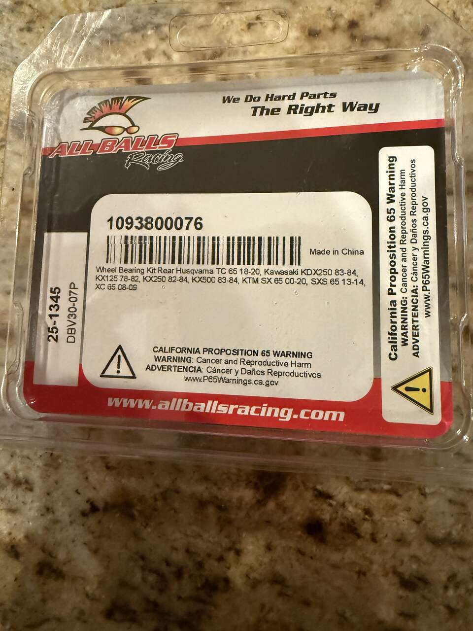 All Balls Rear Bearing kit KTM 65SX & others