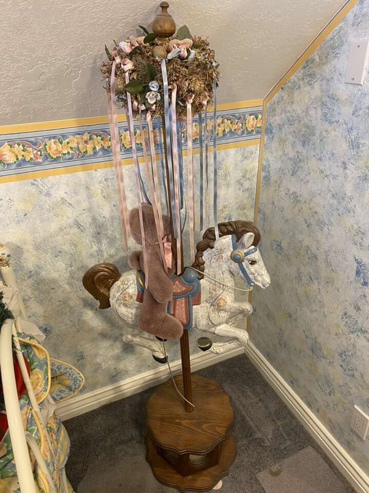 Vintage Ceramic Hand Painted Carousel Horse