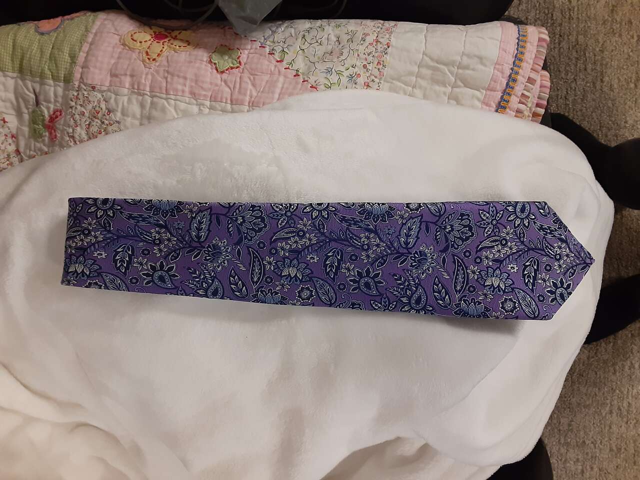 Daniel Cremieux Signature Sevenfold Limited Edition Purple Floral Paisley Tie