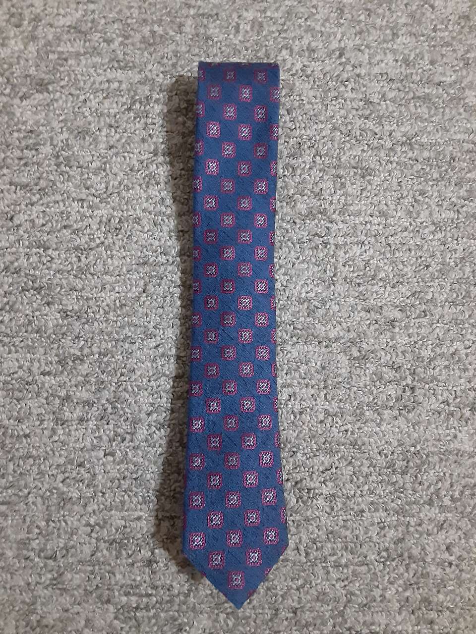 Ted Baker London Blue Square Geometric Skinny Tie