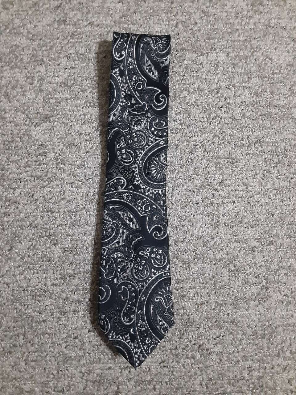 Donald J Trump Black Paisley Tie