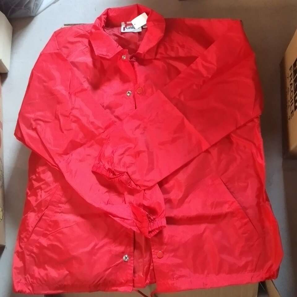 Red rain jackets