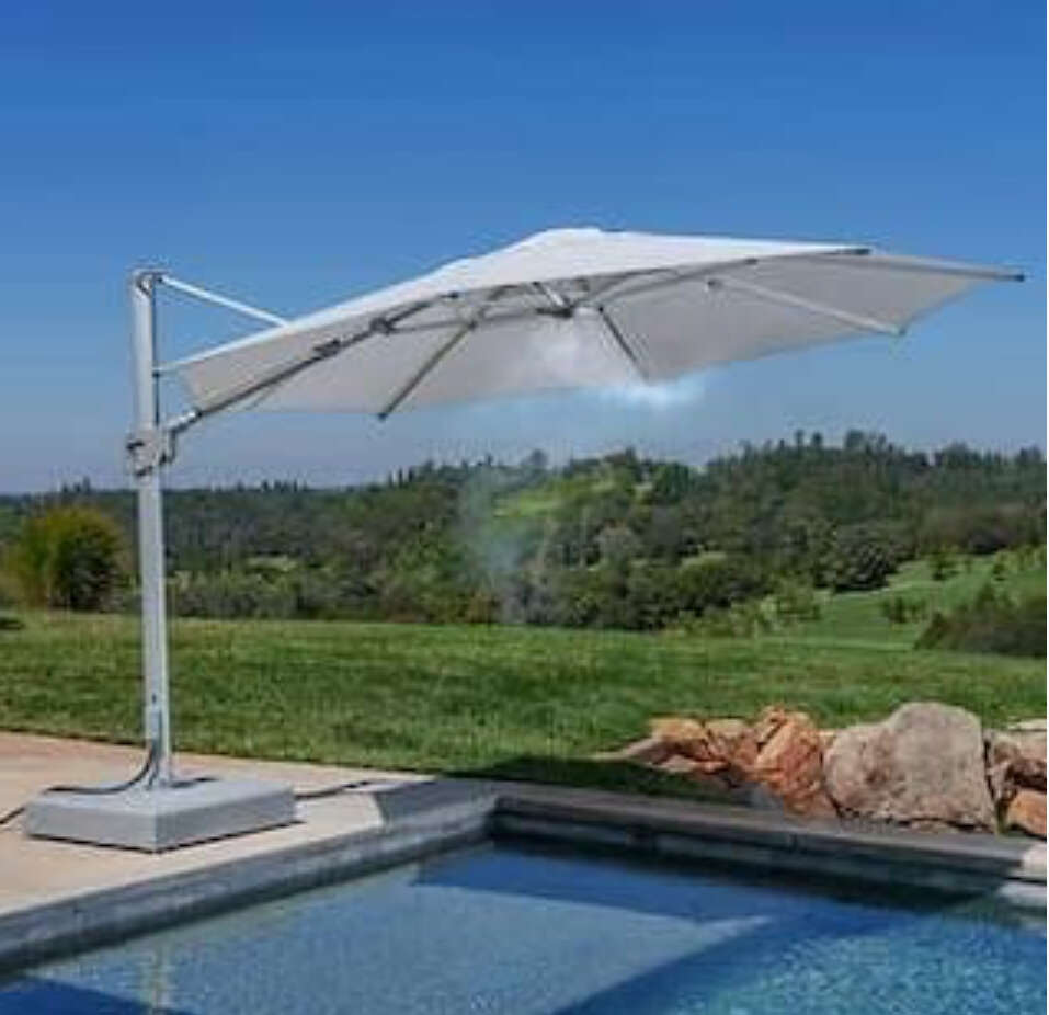 New Sunvilla 13' Commercial Round Misting Cantilever Umbrella