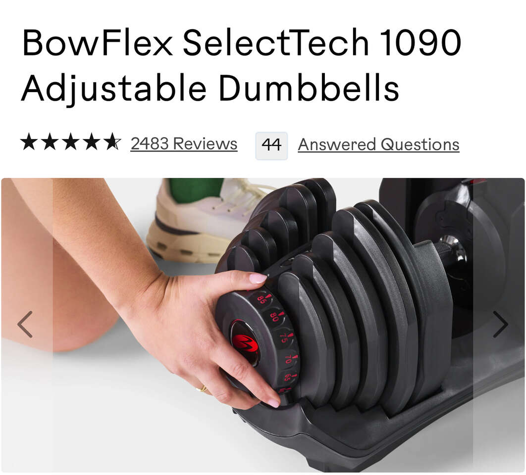 New BowFlex SelectTech 1090 Adjustable Dumbbell weights -Single