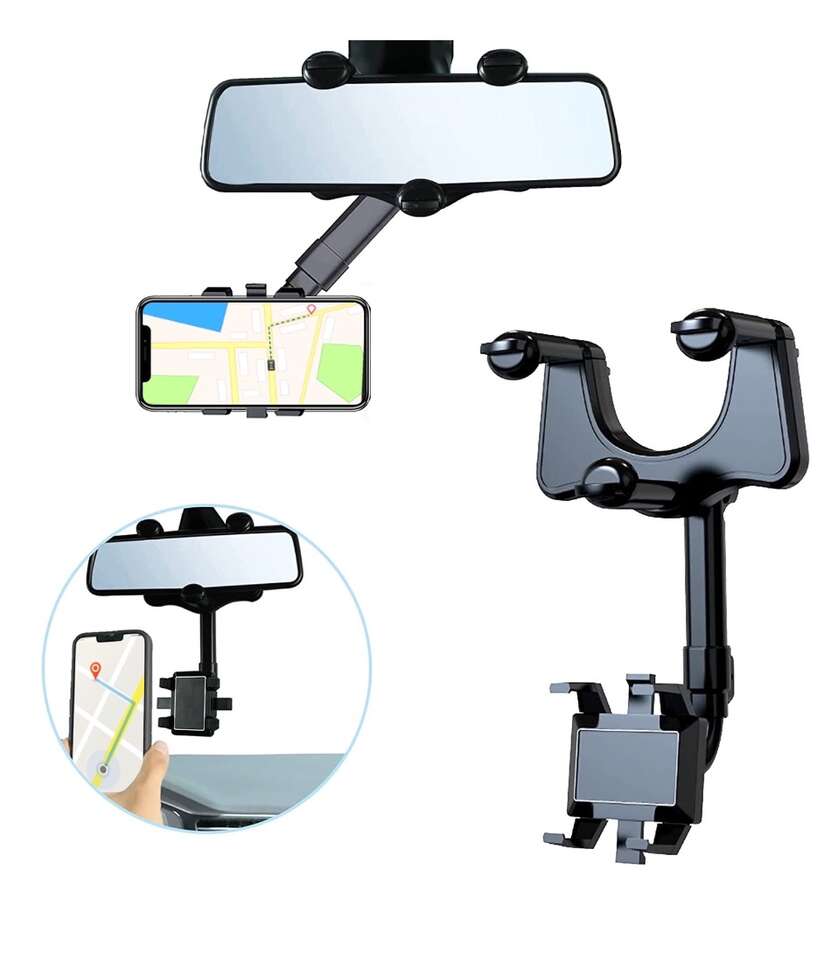 Rearview Mirror Phone Holder