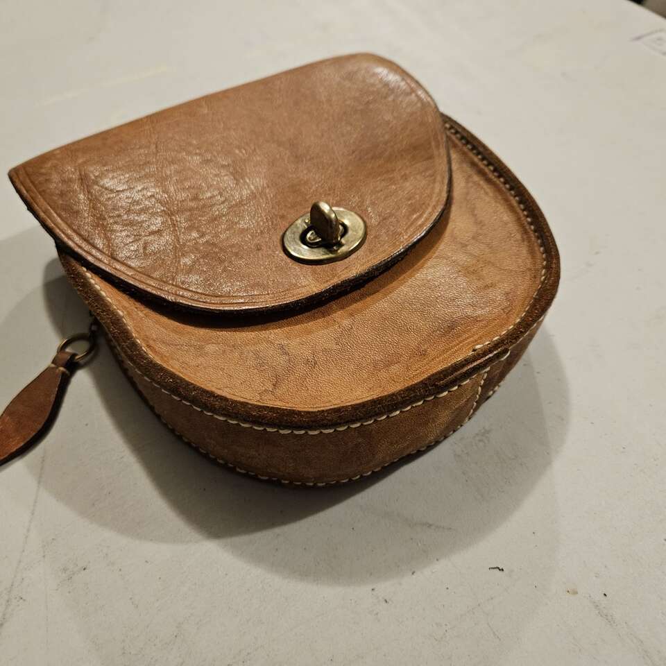 Genuine Leather Zippered Pouch