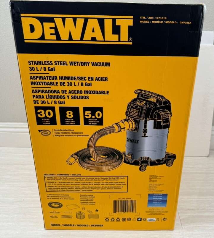 DEWALT Stainless Steel Vacuum New