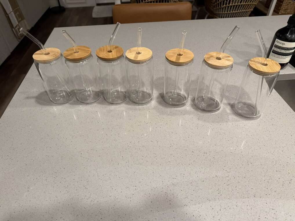 7 Soda Drinking Glasses