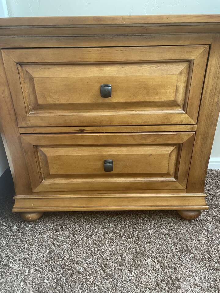 Set Of Maple Solid Wood Nightstands 2… Furniture