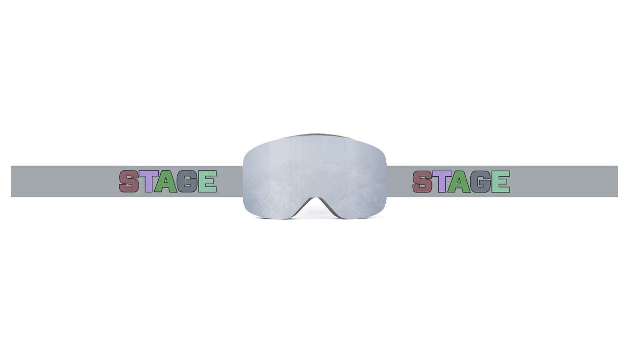 STAGE Frameless Prop Ski Goggle w/ Mirror Chrome Smoke Lens