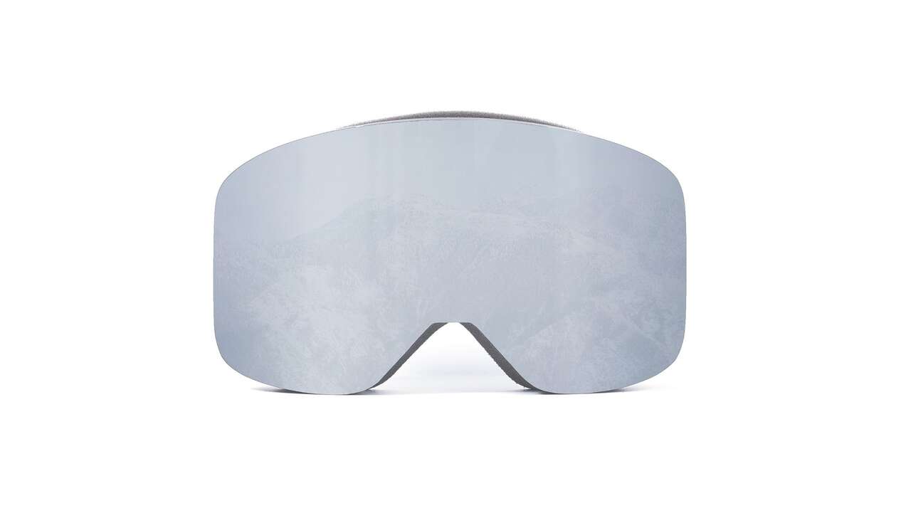STAGE Frameless Prop Ski Goggle w/ Mirror Chrome Smoke Lens