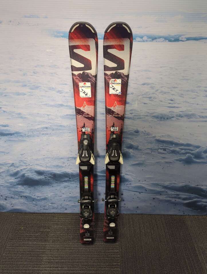 Salomon Qmax JR 110cm Kids Skis w/ SALOMON Salomon EZYTRAK 5 Demo Binding - Used (2013)