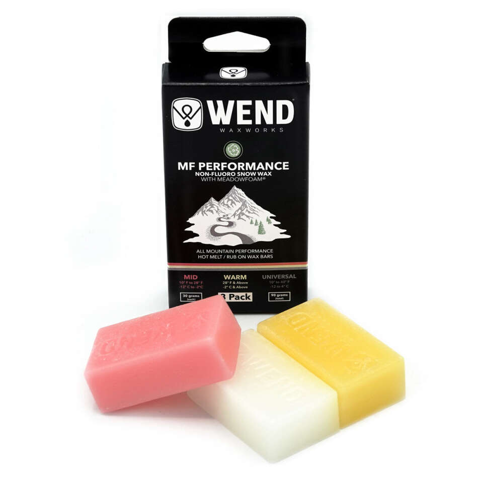 WEND NF Performance Plant-Based Ski Wax Trio - Mid/Warm/Universal (3-Pack)