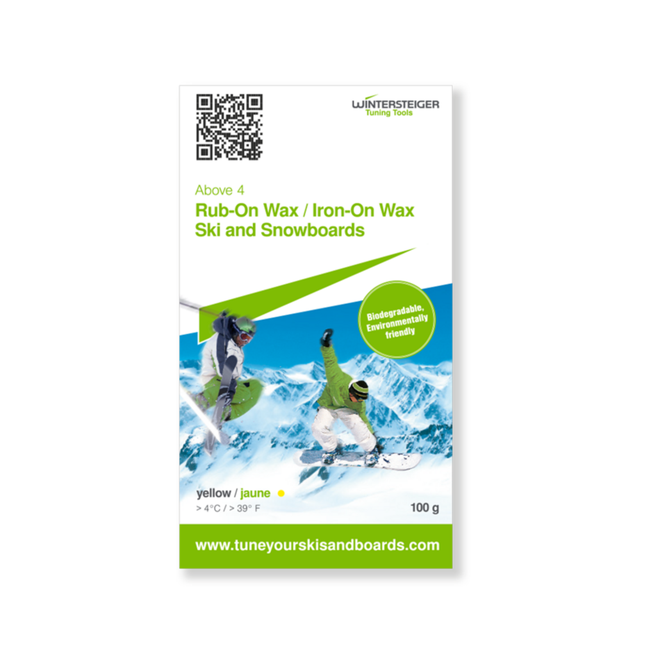 Wintersteiger Warm Temp Rub-On Wax / Iron-On Wax for Skis and Snowboards