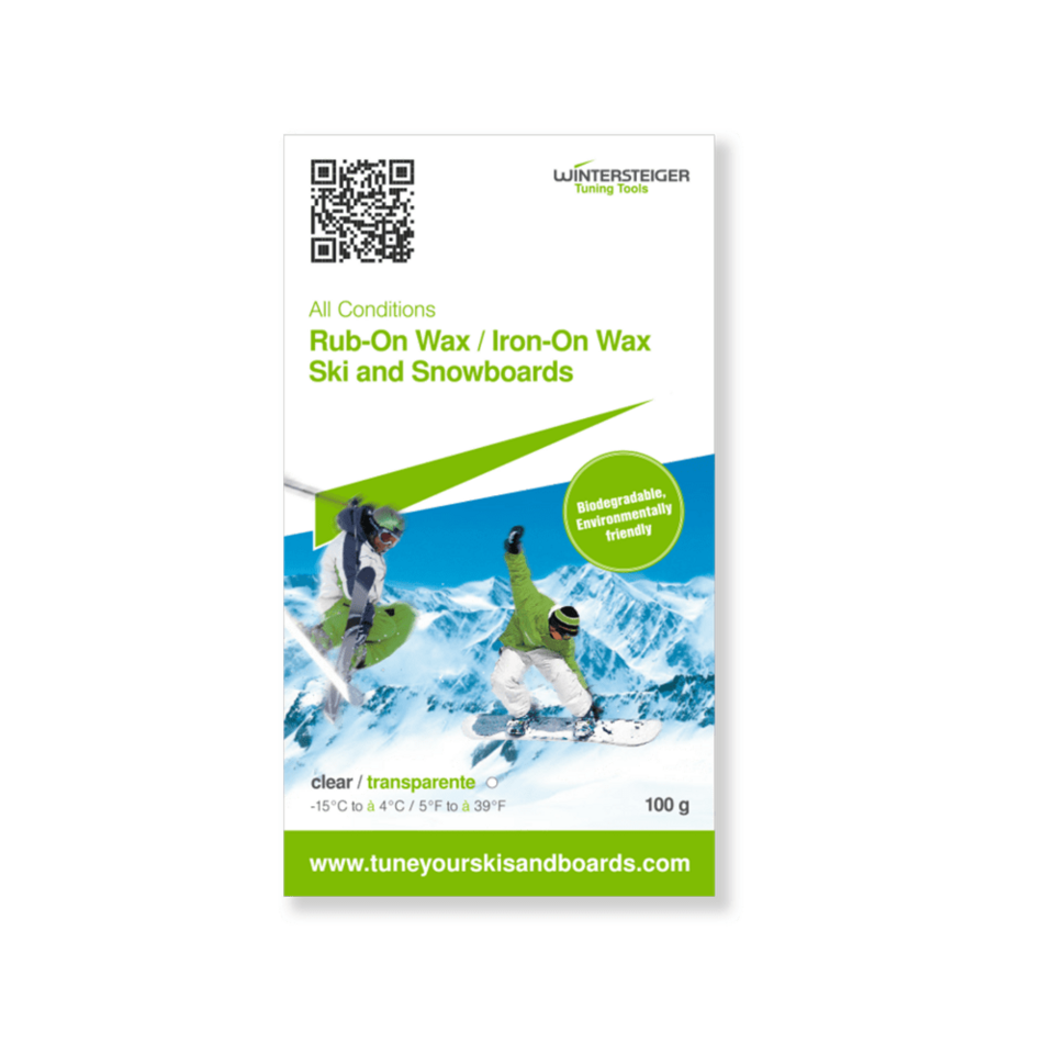 Wintersteiger All-Condition Rub-On Wax / Iron-On Wax for Skis and Snowboards