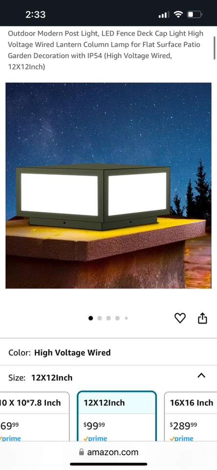 NEW Outdoor Modern Post Light