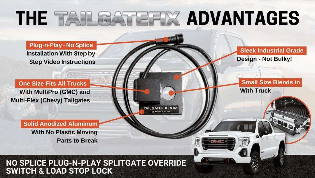 2019 2020 2021 2022 2023 2024 GMC / CHEVROLET TAILGATE FIX