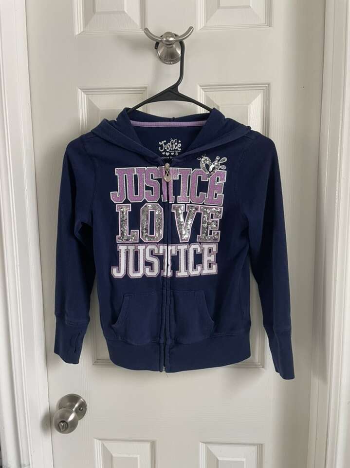 Justice Hoodie Size 8