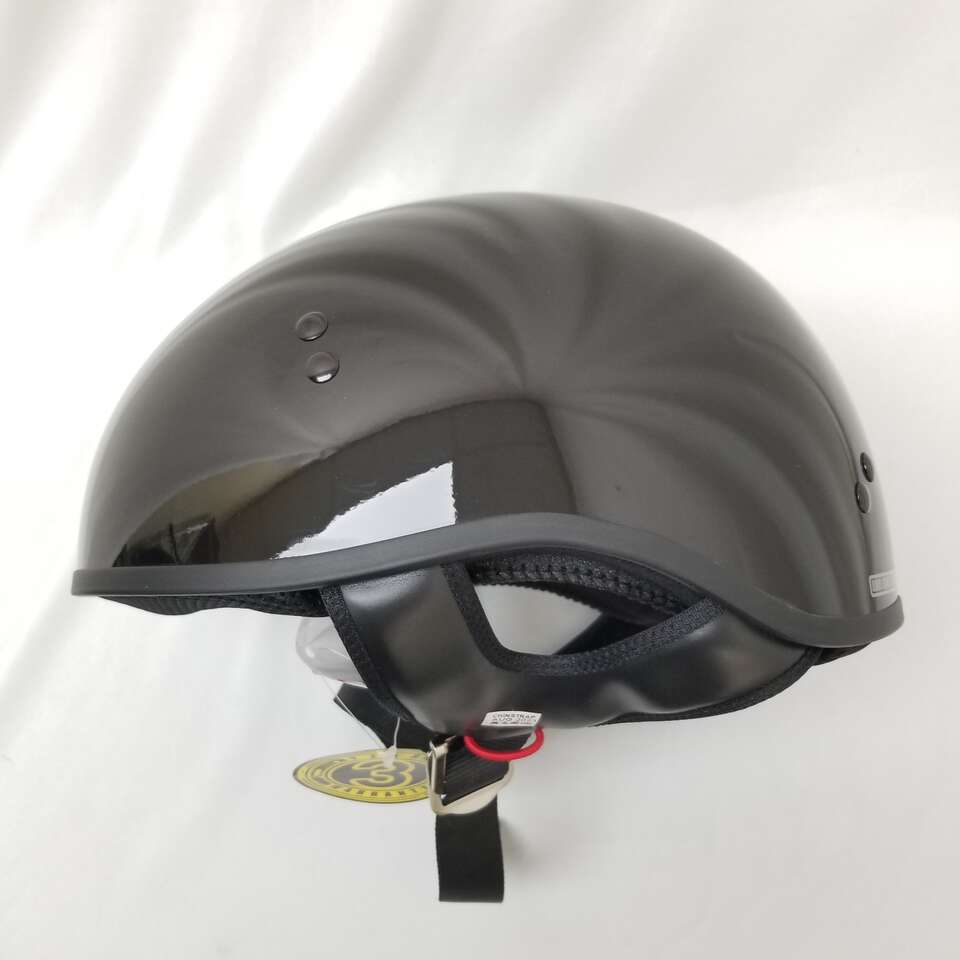 GMAX HH-45 HALF HELMET NAKED BLACK MD (72-6430M)
