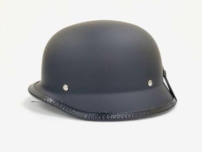 GERMAN BEANIE STYLE HELMET MATTE BLACK, SIZE 2X
