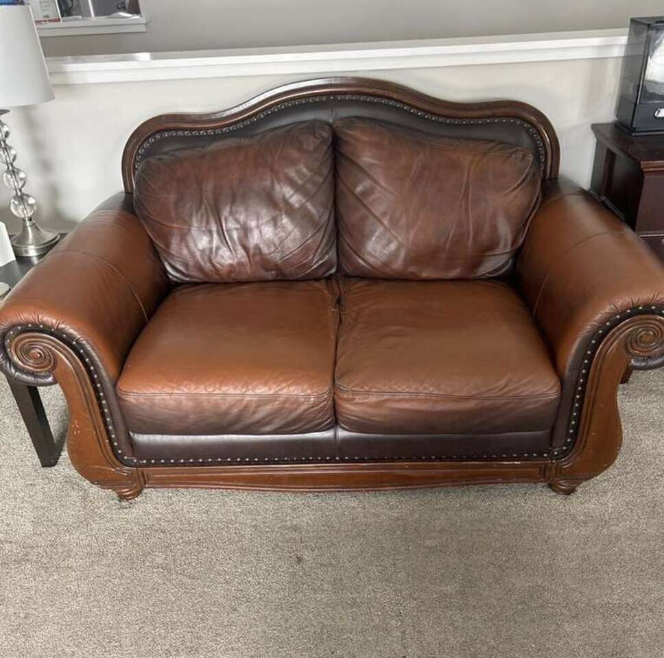 Brown Leather Couch FREE DELIVERY … Furniture