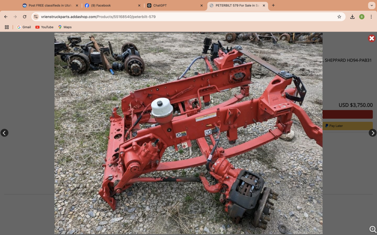 PETERBILT 579 FRONT SUSPENSION