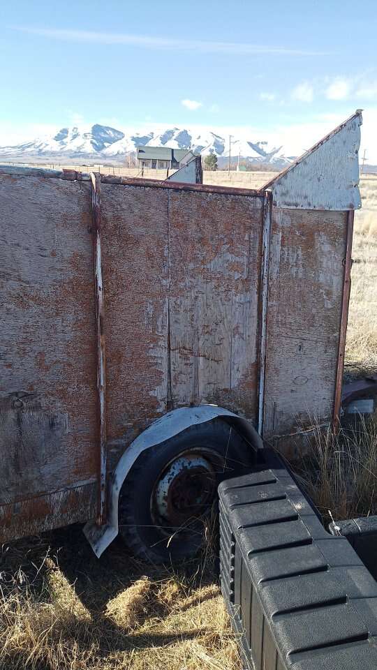 old antique horse trailer