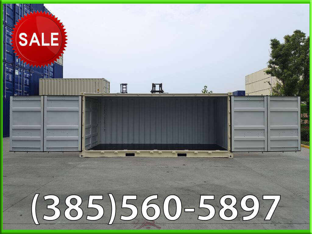 20' New, Single Trip, Standard Height, Open Side Door Shipping Container, Storage Box
