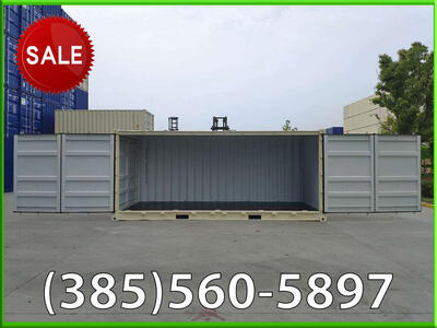 20' New, Single Trip, Standard Height, Open Side Door Shipping Container, Storage Box