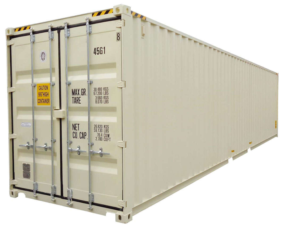 40' Shipping Container, High Cube, New Single Trip, Storage Box