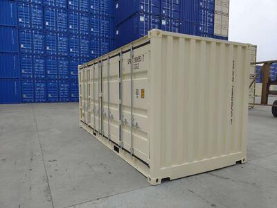 20' New, Single Trip, Standard Height, Open Side Door Shipping Container, Storage Box