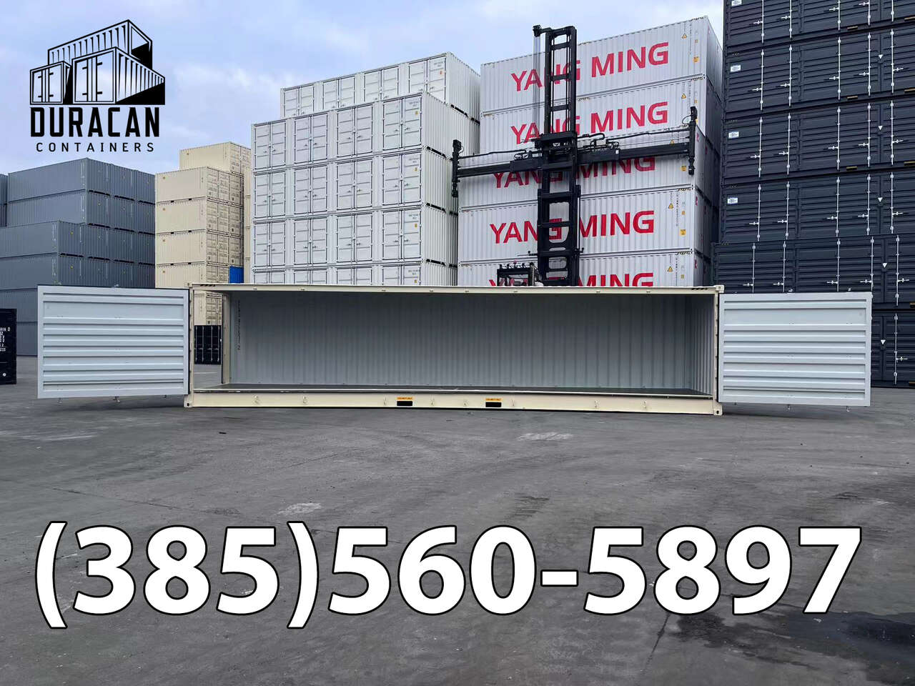 40' New, Single Trip, High Cube Open Side Door Shipping Container, Storage Box