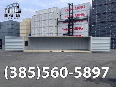 40' New, Single Trip, High Cube Open Side Door Shipping Container, Storage Box