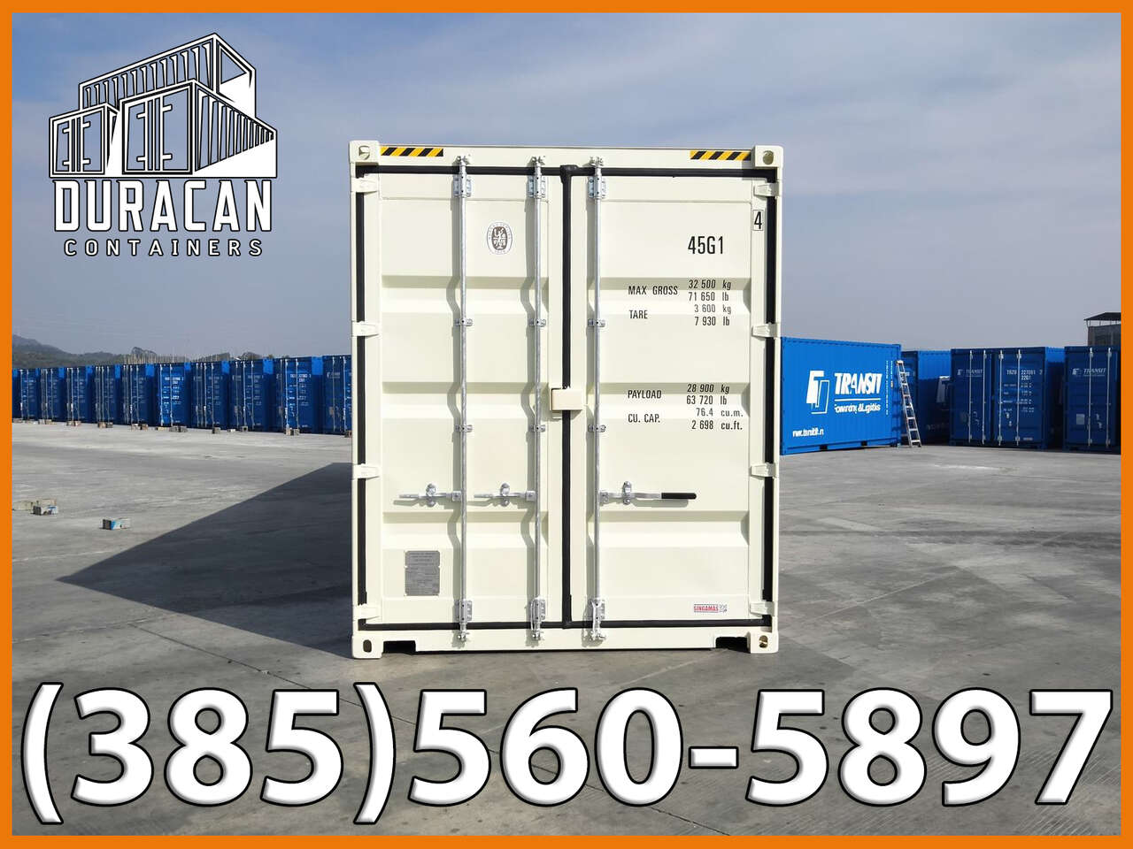 New, Single Trip, 40' High Cube Shipping Container, Pay on Delivery