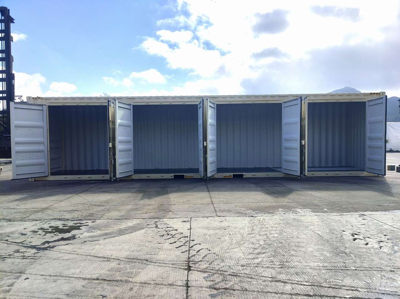 40' New, Single Trip, High Cube Open Side Door Shipping Container, Storage Box
