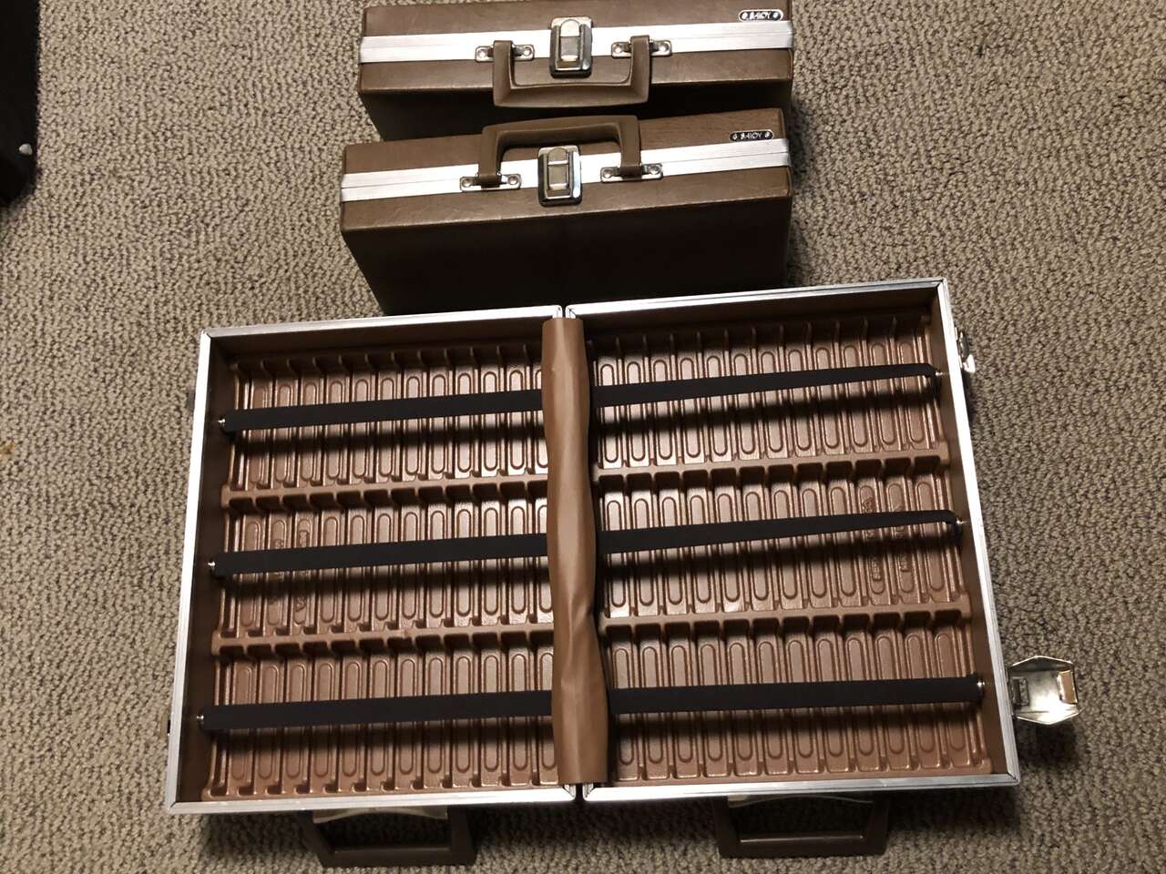 Vintage cassette tape storage, travel cases Made in USa 70’s 80’s audio