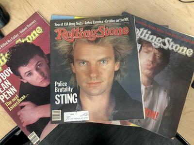 Vintage 1980s Rolling Stone magazines. Great gift, awesome decoration and conversation starter. Star Wars