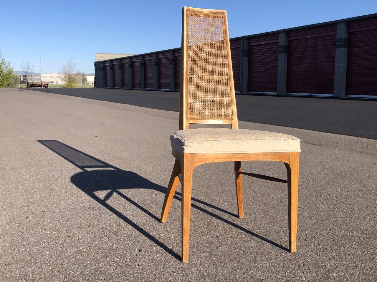 Lane Rhythm series 41”tall! Mid Century Modern walnut high back chair dining or desk vintage MCM
