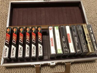 Vintage cassette tape storage, travel cases Made in USa 70’s 80’s audio