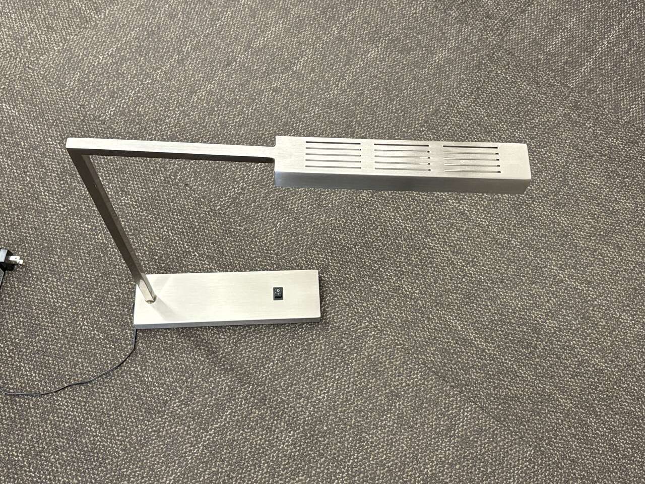 Awesome brushed nickel table side, reading desk or nightstand lamp LED lighting co temporary great for MCM too