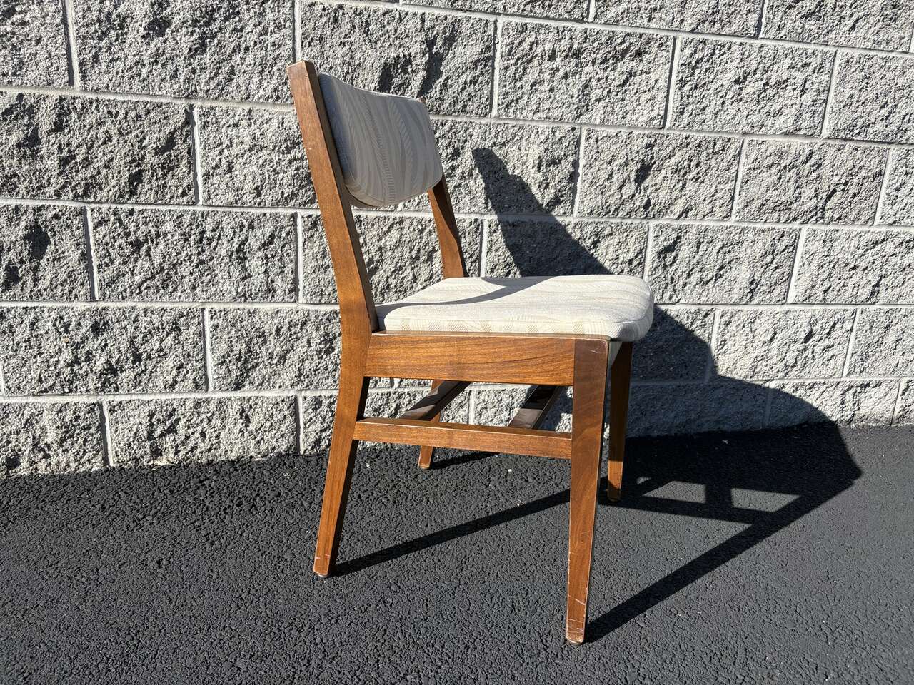 Beautiful Vintage Mid Century Modern wooden chair. MCM.  USA made by Gunlocke beautiful walnut wood