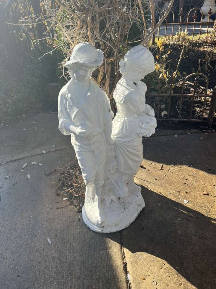 Antique Concrete Garden Statue 36T X 18W