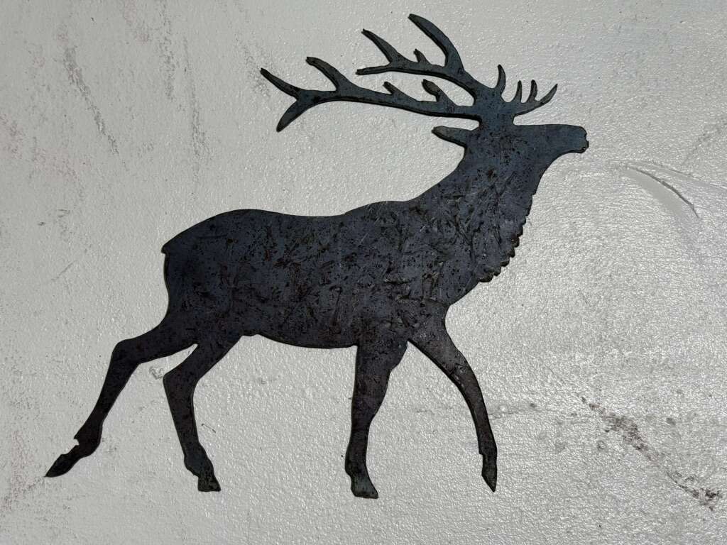Steel Cut Metal Elk CutOut 12 T 13 L