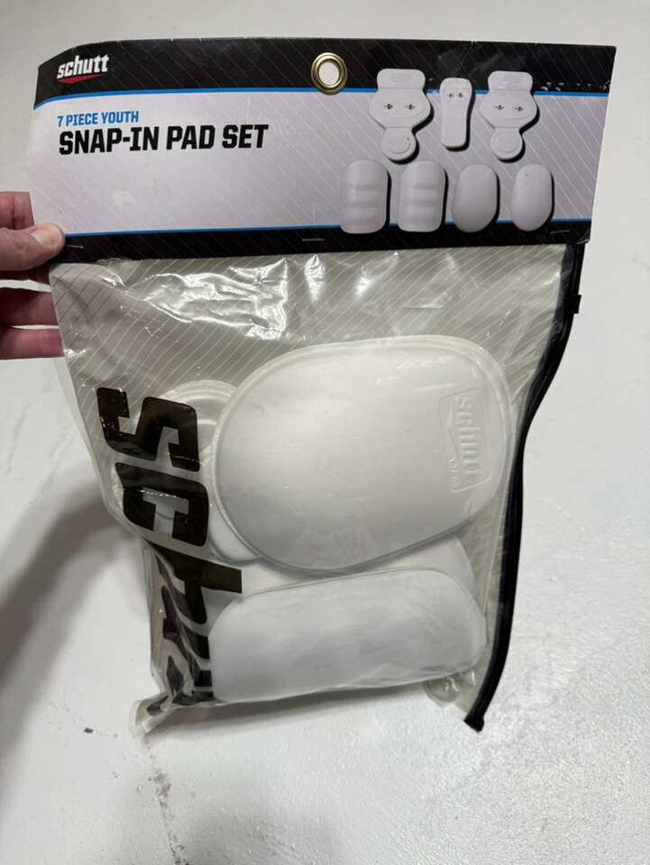 New Schutt Brand Youth Snap In Pad Set Football